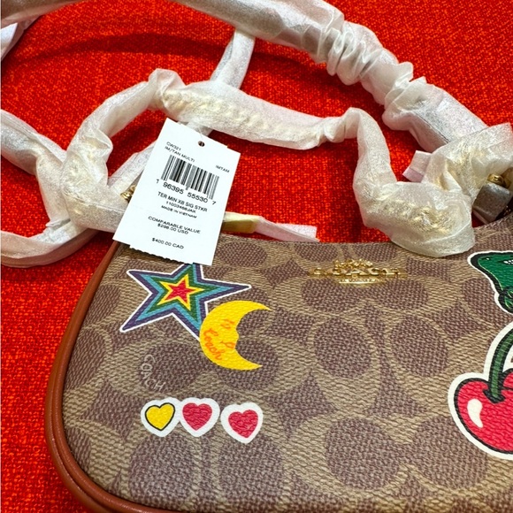 ❤️❤️❤️Coach Teri Mini Crossbody Bag In Signature Canvas With Sticker Print❤️❤️❤️ - Picture 3 of 11